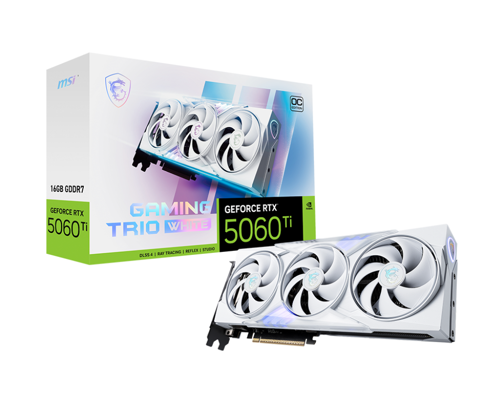 MSI GeForce RTX 5060 Ti 16G GAMING TRIO OC WHITE
