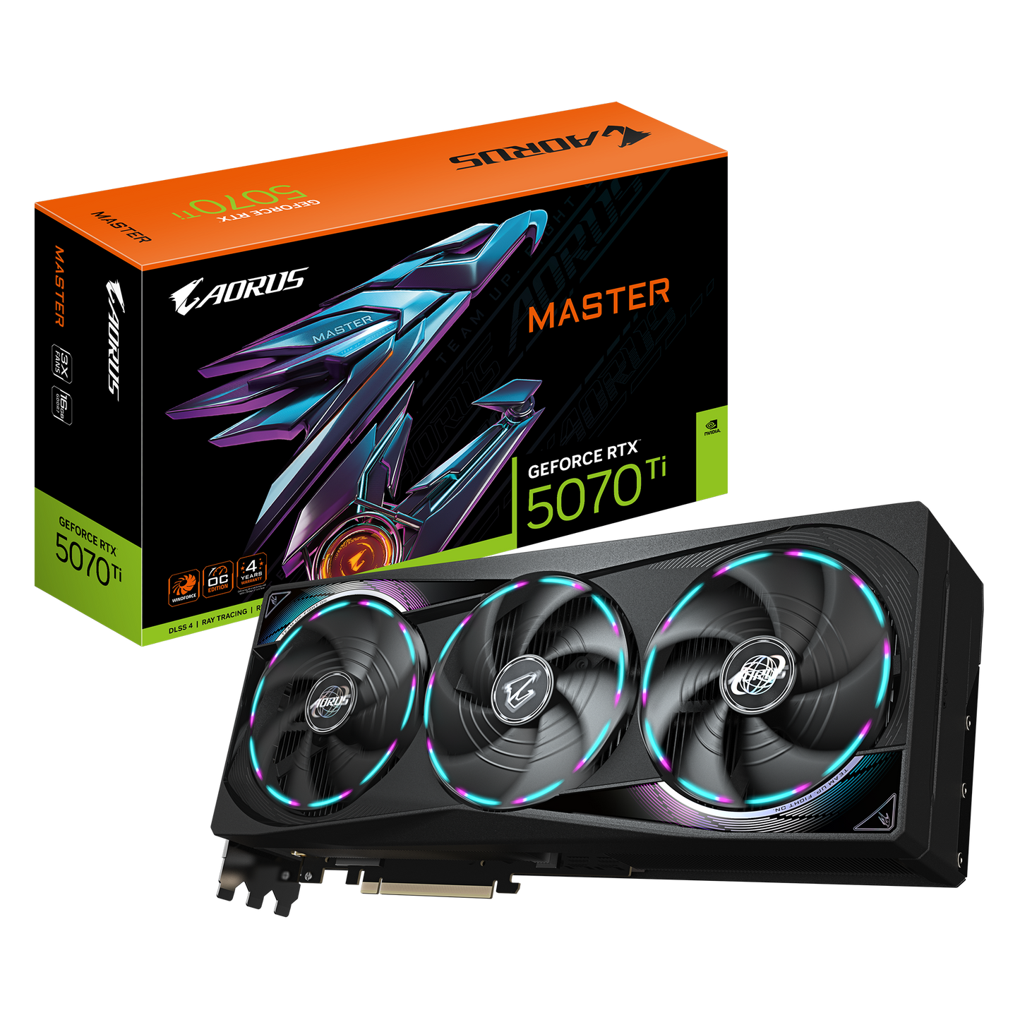 GIGABYTE AORUS GeForce RTX™ 5070 Ti MASTER 16G – Extreme Cooling, Elite Performance