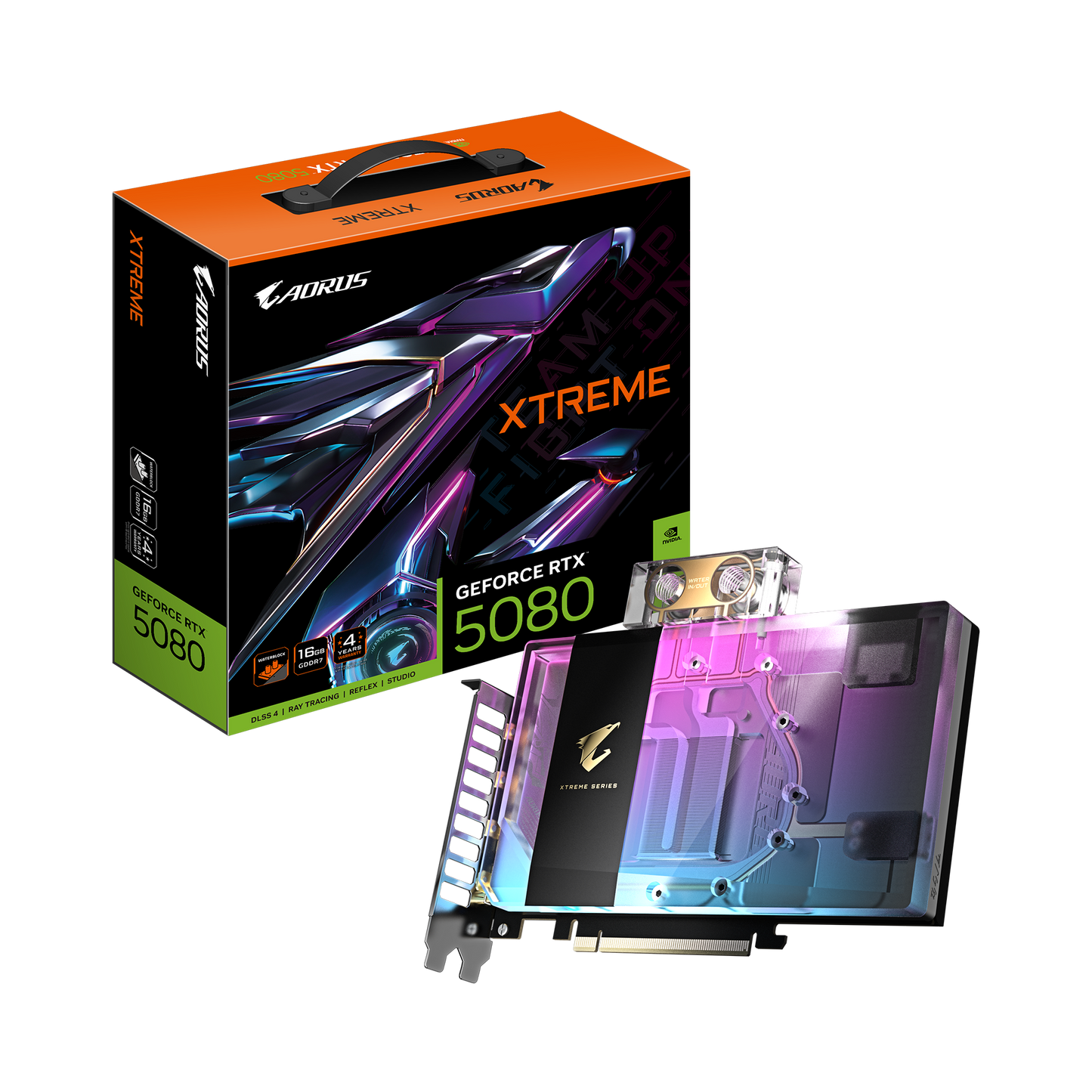 GIGABYTE AORUS GeForce RTX 5080 XTREME WATERFORCE WB 16G