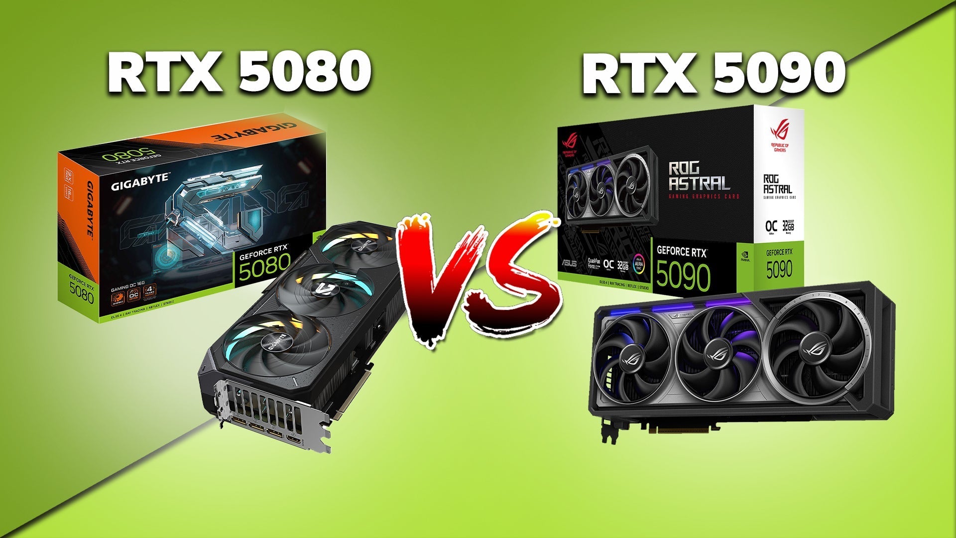 AORUS RTX 5080 MASTER vs RTX 5090 XTREME WATERFORCE – Full Comparison 2026