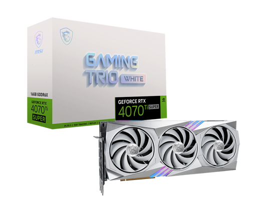 MSI GeForce RTX 4070 Ti SUPER 16G GAMING TRIO WHITE