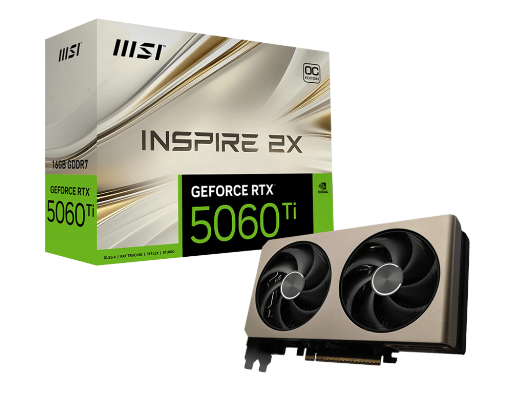 MSI GeForce RTX 5060 Ti 16G INSPIRE 2X OC