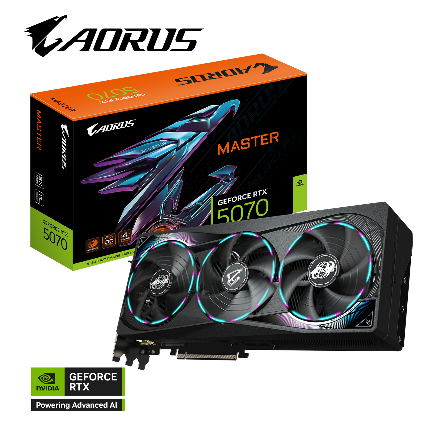 GIGABYTE AORUS GeForce RTX 5070 MASTER 12G