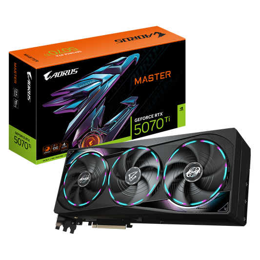 GIGABYTE AORUS GeForce RTX™ 5070 Ti MASTER 16G – Extreme Cooling, Elite Performance