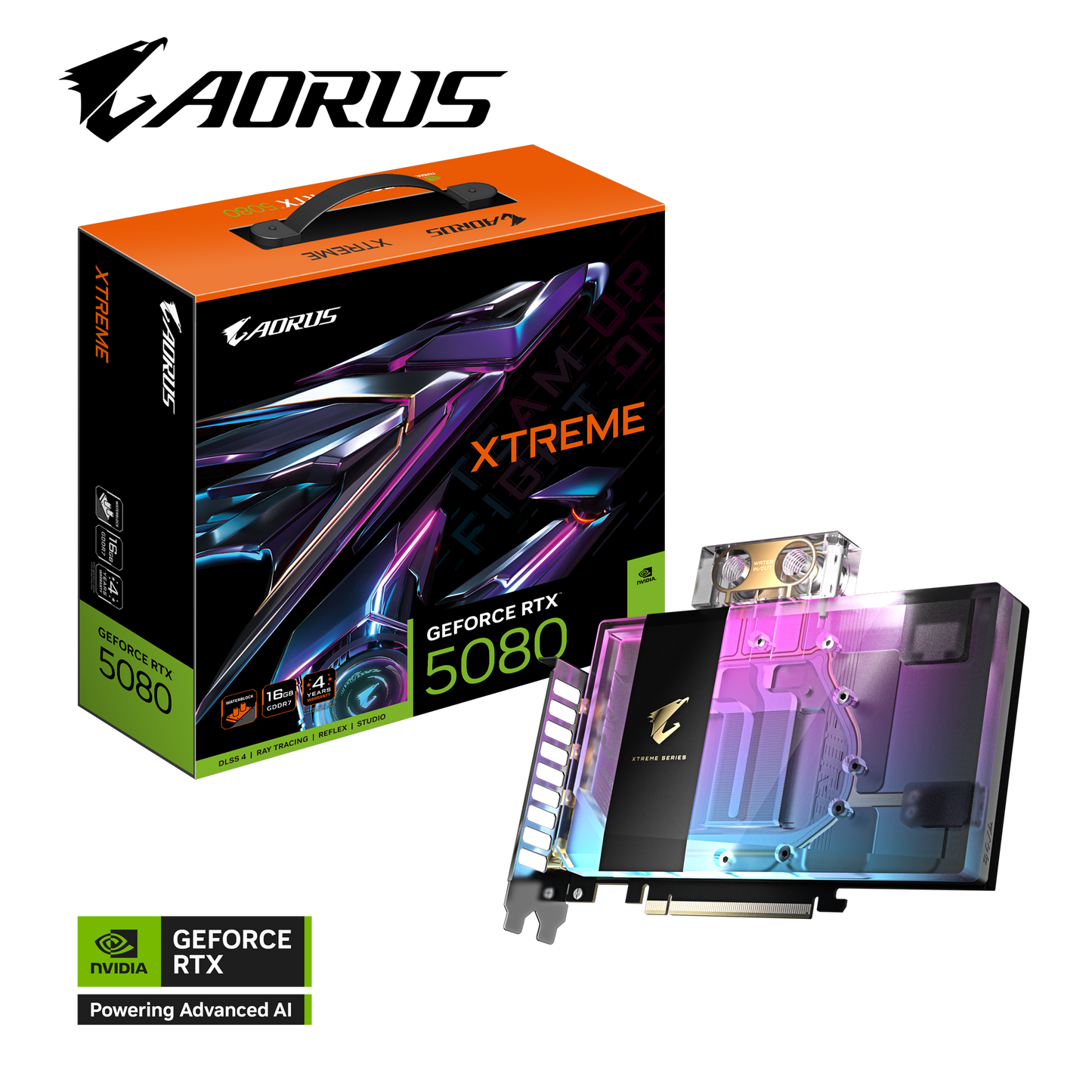 GIGABYTE AORUS GeForce RTX 5080 XTREME WATERFORCE WB 16G