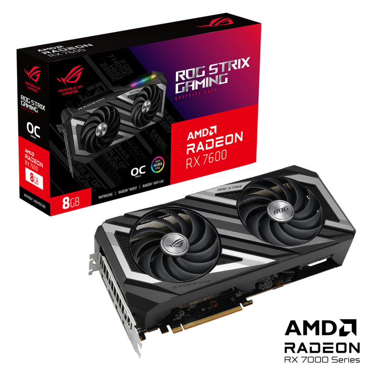 ROG Strix Radeon RX 7600 OC Edition – 8GB GDDR6
